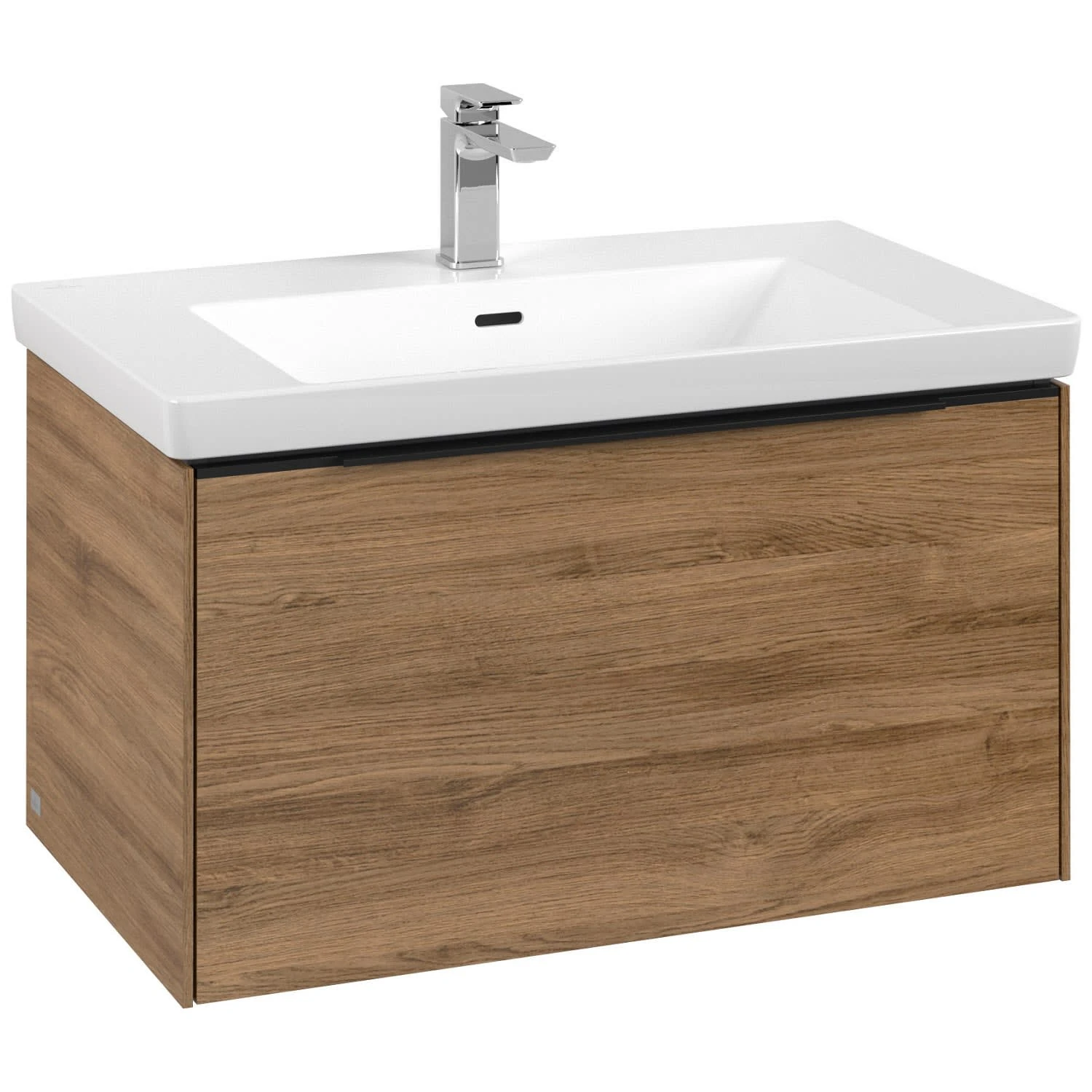 Villeroy & Boch Subway 3.0 Möbelset Mit 1 Auszug Ohne Spiegel, Griffleiste In Aluminium Volcano Black, 80 Cm 2 Villeroy & Boch Subway 3.0 Möbelset Mit 1 Auszug Ohne Spiegel, Griffleiste In Aluminium Volcano Black, 80 Cm