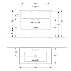 Villeroy & Boch Finero Waschtischunterschrank 100 Cm Mit Waschtisch, 2 Auszüge 13 Villeroy & Boch Finero Waschtischunterschrank 100 Cm Mit Waschtisch, 2 Auszüge -Duravit Verkaufsgeschäft villeroy boch badmoebel finero waschtischunterschrank mit 6155290