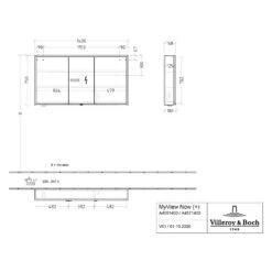 Villeroy & Boch My View Now Vorbau-Spiegelschrank 140 Cm, 3 Türen, Sensorschalter 17 Villeroy & Boch My View Now Vorbau-Spiegelschrank 140 Cm, 3 Türen, Sensorschalter -Duravit Verkaufsgeschäft villeroy boch badmoebel my view now 4386101