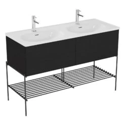 VitrA Equal Set Doppelwaschtisch 133 Cm 2 Auszüge Und Fußgestell